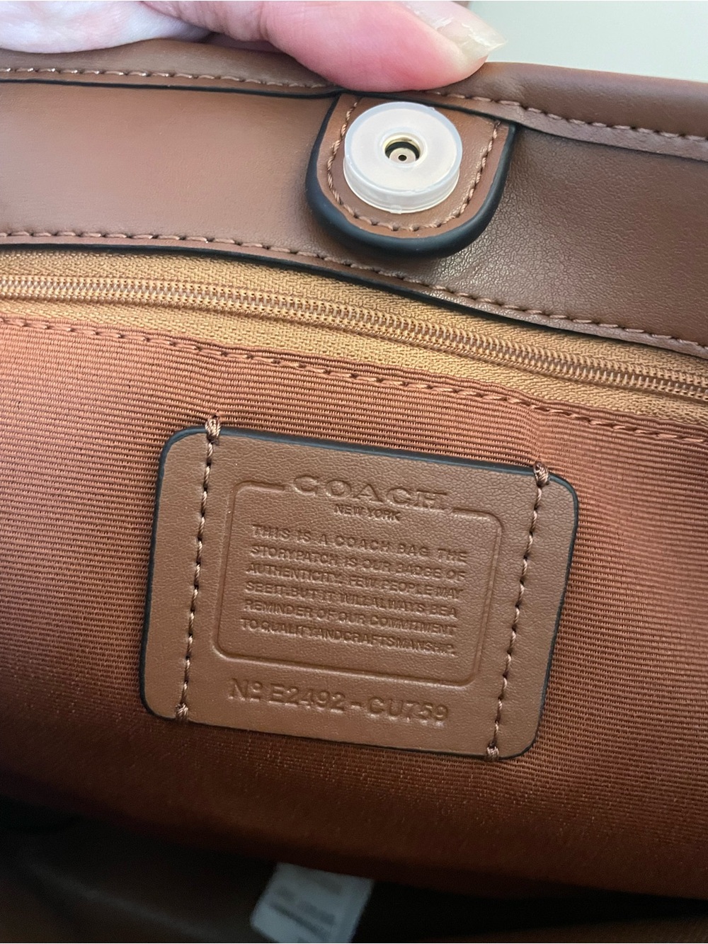 NWOT Small Mini Coach City Tote - Picture 3 of 3